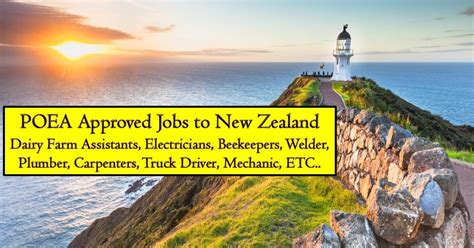 POEA Jobs in New Zealand .